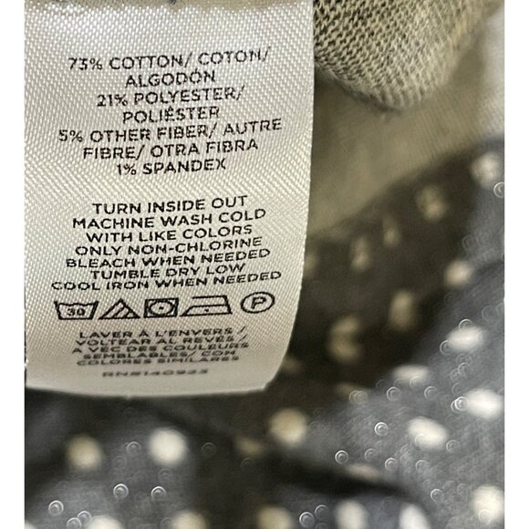 Loft Knit Sparkle Dot Dress Fit Flare Grey Cream Size 8 - Picture 7 of 7